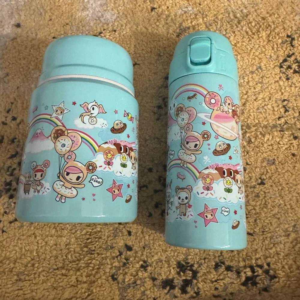 Tokidoki Japan RARE stainless steel jar and flask set - Picture 2 of 10